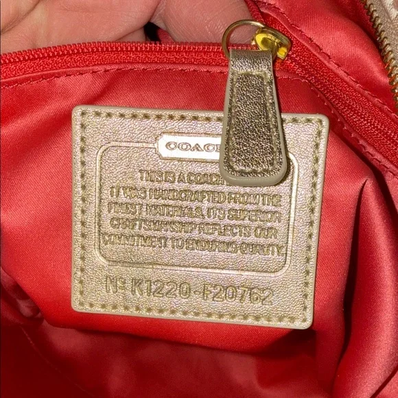 Coach Poppy Beige and Gold Women's shoulder and cross body Bag - Picture 15 of 17